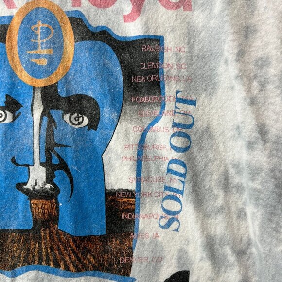 PINK FLOYD Womens Oversized Shirt  Tie Dye Retro Division Bell Concert Tee - Picture 5 of 9